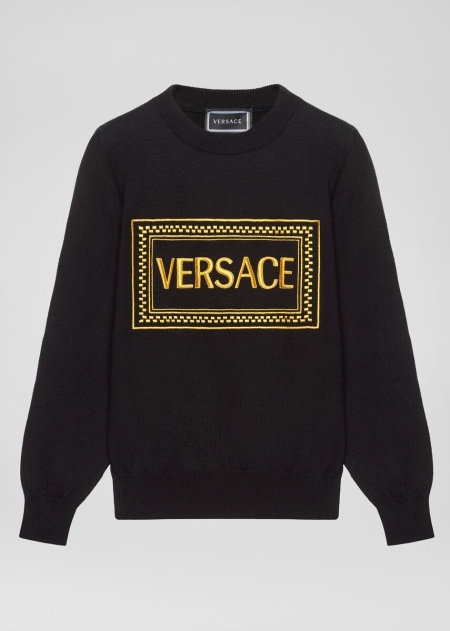 Versace 90s Vintage Logo Tröjor Pojke - 183456AQO